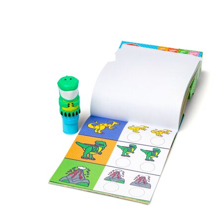 Set de joaca cu autocolante si stampila reincarcabila, Dinozaur, 3 ani+, Melissa and Doug 794728