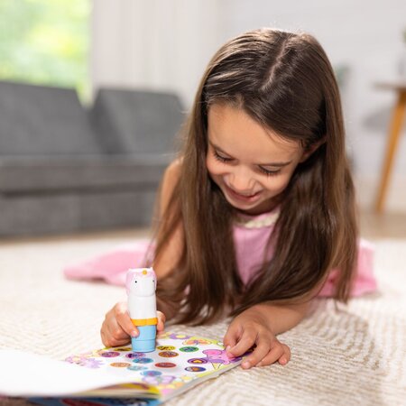 Set de joaca cu autocolante si stampila reincarcabila, Unicorn, 3 ani+, Melissa and Doug 794756