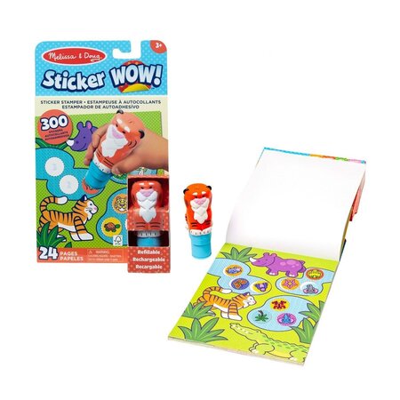 Set de joaca cu autocolante si stampila, Tigru, 3 ani+, Melissa and Doug 794772