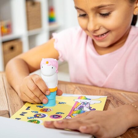 Set de joaca cu autocolante si stampila, Unicorn, 3 ani+, Melissa and Doug 794779