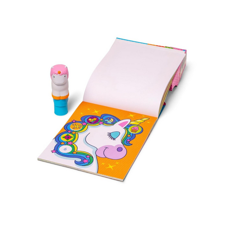 Set de joaca cu autocolante si stampila, Unicorn, 3 ani+, Melissa and Doug 794783