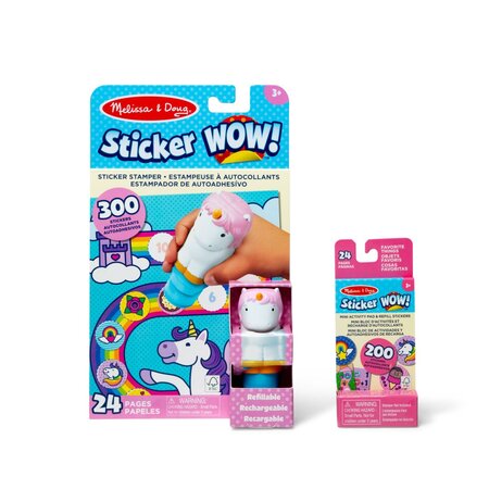Set de joaca cu autocolante si stampila, Unicorn, 3 ani+, Melissa and Doug 794782