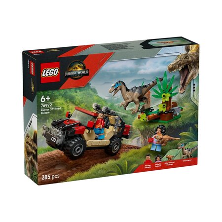 Evadare off-road din calea unui Velociraptor, 6 ani+, 76972, 285 piese, Lego Jurassic World 795012