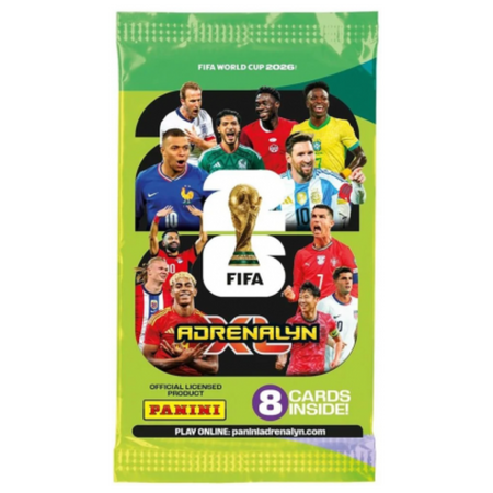 Pachet cartonase cu 8 carduri + cupon digital, Fifa World Cup Adrenalyn XL 2026,, Panini