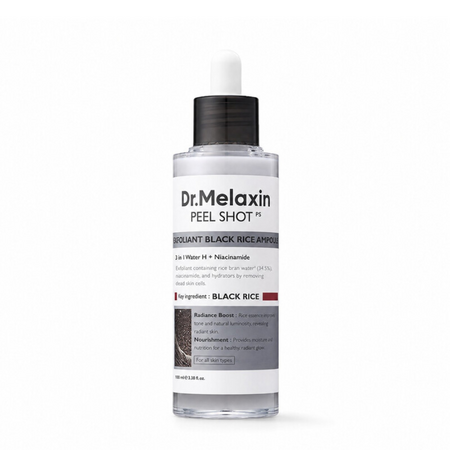 Serum exfoliant cu orez negru pentru ingrijirea porilor Peel Shot, 80 ml, Dr Melaxin