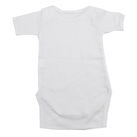 Body din bumbac cu maneca scurta Rib, Alb, 12-18 luni, Baltic Bebe 798403