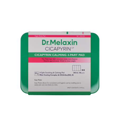 Dischete umede cu efect calmant si Centella Asiatica, Cicapyrin, 80 bucati, Dr Melaxin 795346
