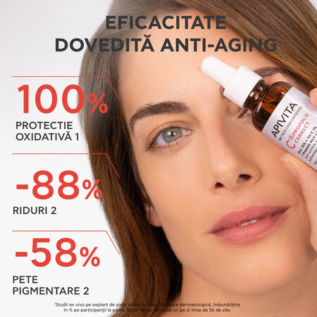 Ser corector antirid cu vitamina C Bee Tech C15, 30 ml, Apivita 795417