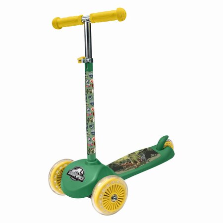 Trotineta pentru copii cu 3 roti si ghidon reglabil Jurassic World Scooter Plus, 3 ani+, As 795580