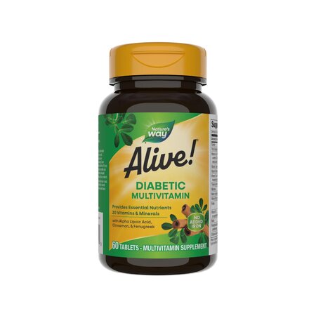 Alive Diabetic Multivitamin, 60 tablete filmate, Natures Way