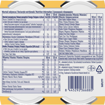 Resource Ultra+ High Protein cu aroma de vanilie, 4 x 125 ml, Nestle 796132