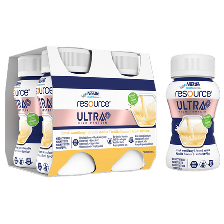 Resource Ultra+ High Protein cu aroma de vanilie, 4 x 125 ml, Nestle 796133