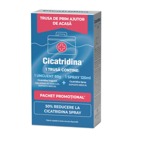 Pachet Spray + Unguent, 125 ml + 60 g, Cicatridina