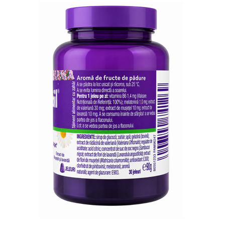 Melatonina cu amestec de musetel, valeriana si lavanda, 30 jeleuri, ZzzQuil Natura 796551