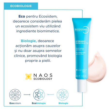 Crema hidratanta cu SPF30 Hydrabio Perfecteur, 40 ml, Bioderma 796621