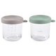 Set cu 2 recipiente din sticla, Sage Green/Gazelle, 2x250 ml, Beaba 796625