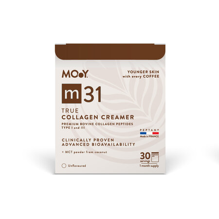 True Collagen Creamer m31 cu colagen bovin si MCT din cocos, 210 g, Molecules of Youth