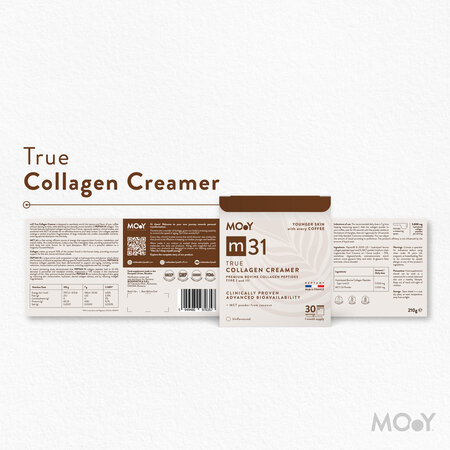 True Collagen Creamer m31 cu colagen bovin si MCT din cocos, 210 g, Molecules of Youth 797124