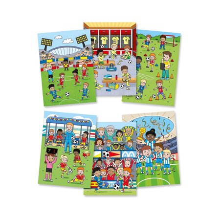 Carte de colorat reutilizabila cu apa Water Magic, Meci de fotbal, 3 ani+, Galt 797181