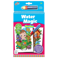 Carte de colorat reutilizabila cu apa Water Magic, In gradina, 3 ani+, Galt