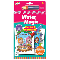 Carte de colorat reutilizabila cu apa Water Magic, Zane si Sirene, 3 ani+, Galt