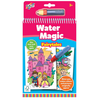 Carte de colorat reutilizabila cu apa Water Magic, Povesti magice, 3 ani+, Galt