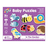 Baby Puzzle, In gradina, 18 luni+, 6 puzzle-uri a cate 2 piese, Galt
