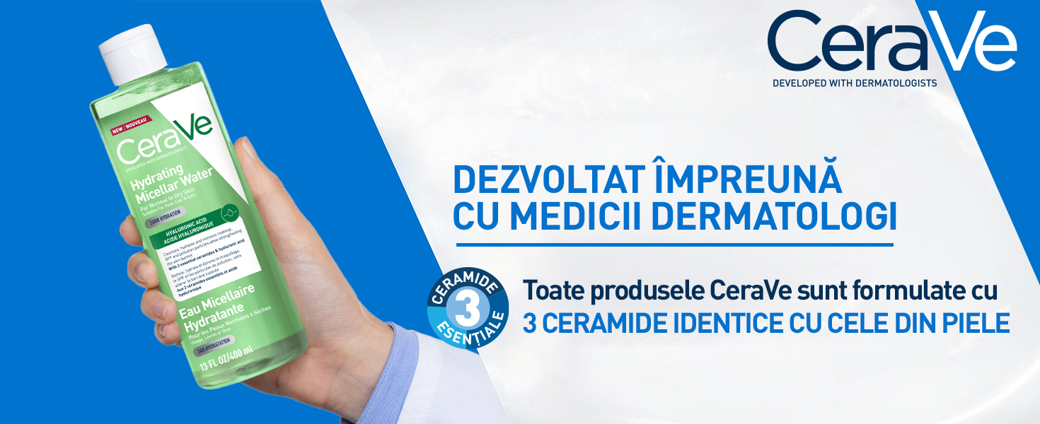 CeraVe Apa micelara Hidratanta - dezvoltat impreuna cu medicii dermatologi