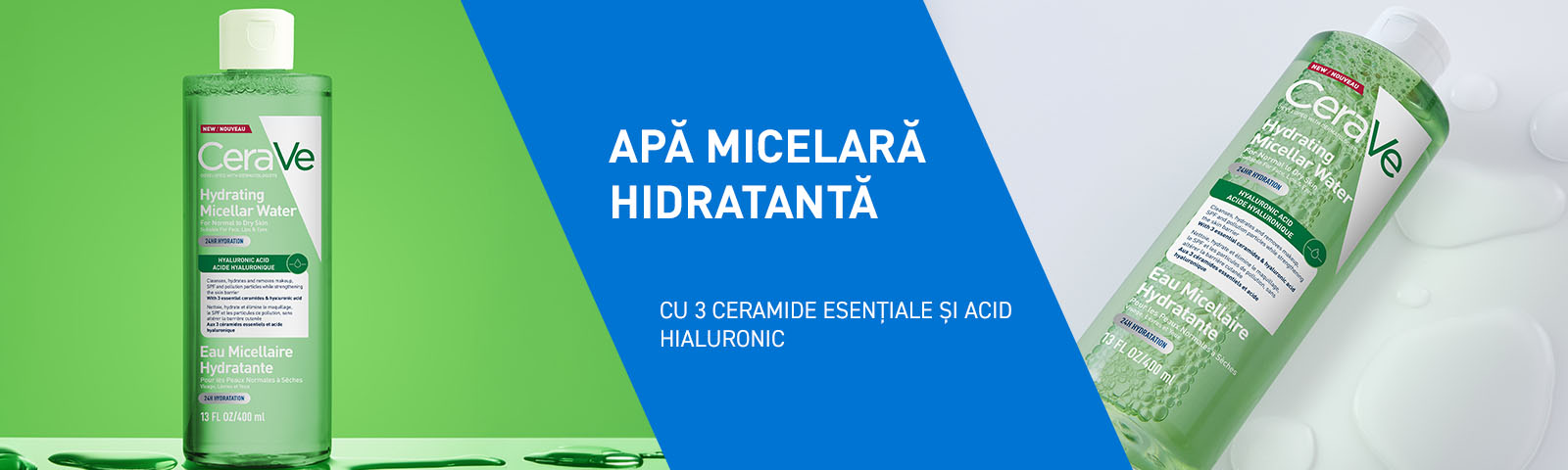 CeraVe Apa micelara Hidratanta cu 3 ceramide esentiale si acid hialuronic