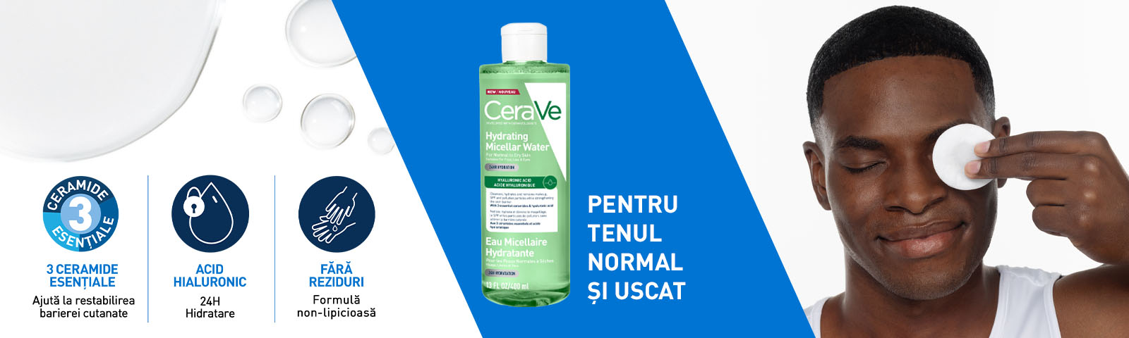 CeraVe Apa micelara Hidratanta pentru ten normal si uscat