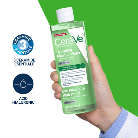Apa micelara hidratanta pentru ten normal si uscat, 400 ml, CeraVe 798891
