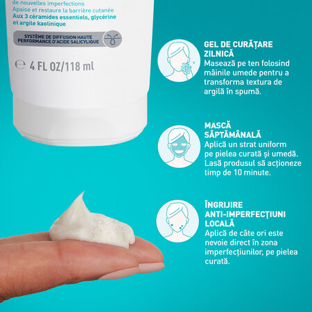 Gel de curatare anti-imperfectiuni, Clay-to-Foam, 118  ml, CeraVe 798931