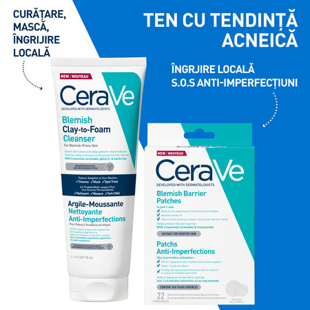 Gel de curatare anti-imperfectiuni, Clay-to-Foam, 118  ml, CeraVe 798940