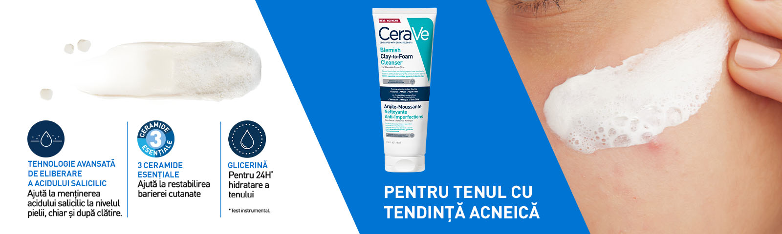 CeraVe Gel de Curatare Anti-Imperfectiuni Clay-to-Foam