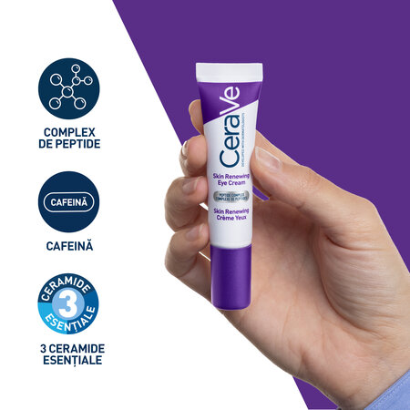Crema de ochi antirid pentru toate tipurile de ten Skin Renewing, 14 ml, CeraVe 798958