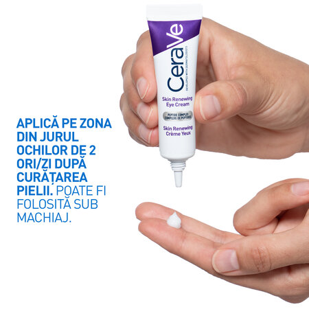 Crema de ochi antirid pentru toate tipurile de ten Skin Renewing, 14 ml, CeraVe 798963