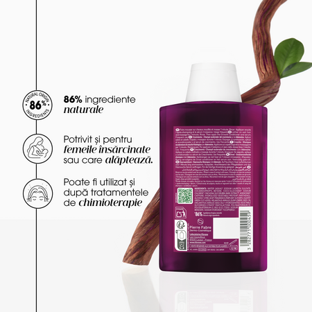Sampon accelerator pentru cresterea parului cu Adenozina Chinina Growth, 200 ml, Klorane 798995