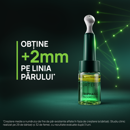 Ser impotriva caderii parului pentru longevitate si densitate Triphasic, 8 x 5 ml, Rene Furterer 799032