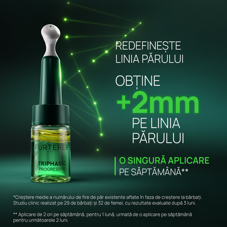 Ser impotriva caderii parului pentru longevitate si densitate Triphasic, 8 x 5 ml, Rene Furterer 799031