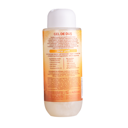 Gel de dus, Mango Gelato, 450 ml, Cashmere Aroma 800388