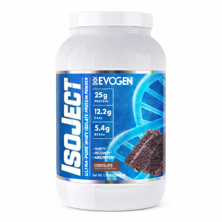 Izolat proteic din zer Isoject, Ciocolata, 800 g, Evogen