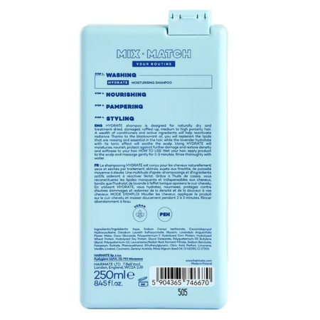 Sampon hidratant pentru par uscat Hydrate, 250 ml, Hairmate 799545