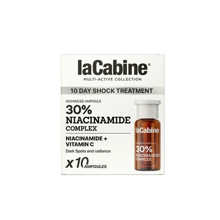 Fiole anti-pete pigmentare cu niacinamida si vitamina C Advanced 30% Niacinamide Complex, 10 x 2 ml, La Cabine 799581