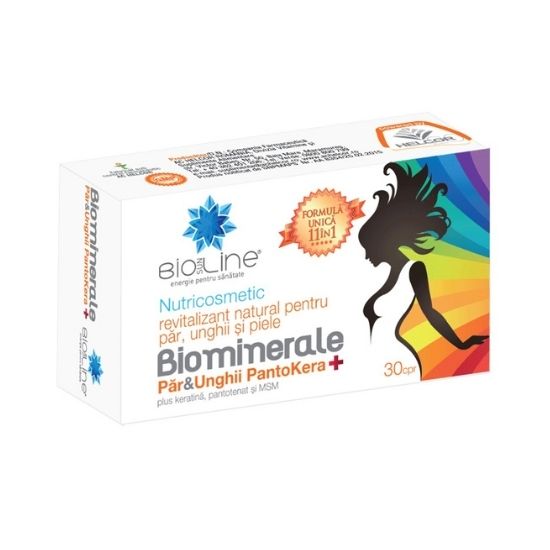 Biominerale par si unghii PantoKera+, 30 capsule, BioSunLine