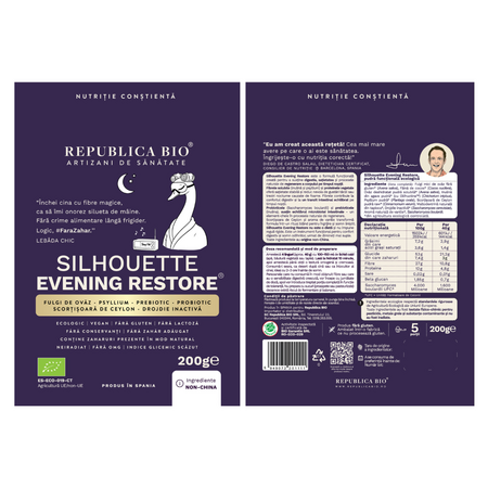 Pudra functionala ecologica fara gluten Silhouette Evening Restore, 200 g, Republica Bio 801191