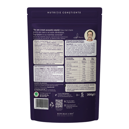 Pudra functionala ecologica fara gluten Silhouette Evening Restore, 200 g, Republica Bio 801192