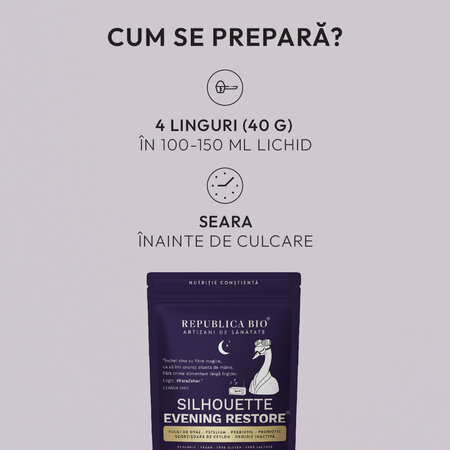 Pudra functionala ecologica fara gluten Silhouette Evening Restore, 200 g, Republica Bio 807787