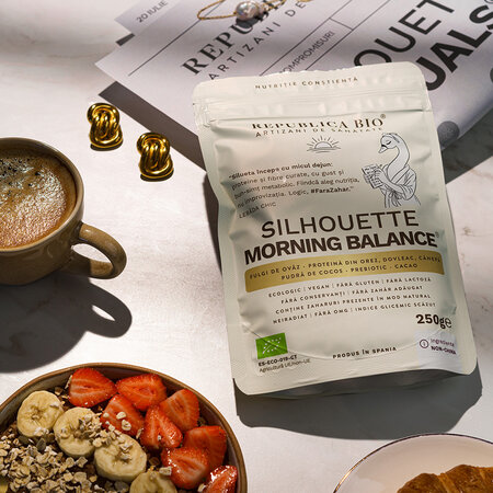 Pudra functionala ecologica fara gluten Silhouette Morning Balance, 250 g, Republica Bio 807794