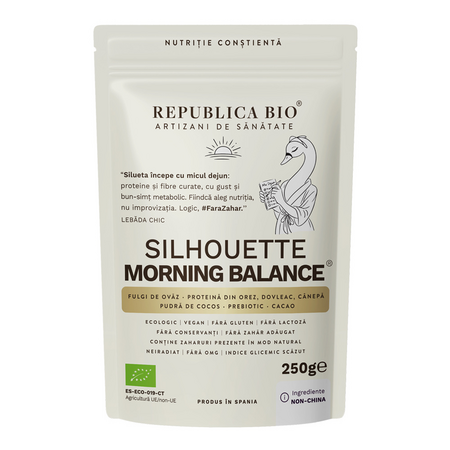 Pudra functionala ecologica fara gluten Silhouette Morning Balance, 250 g, Republica Bio