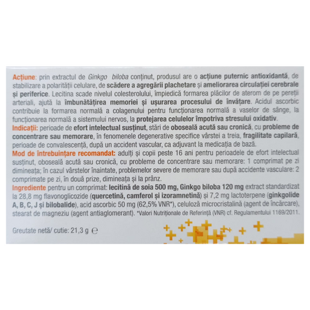 Ginkgo Memo Max, 30 comprimate, BioSunLine 798871